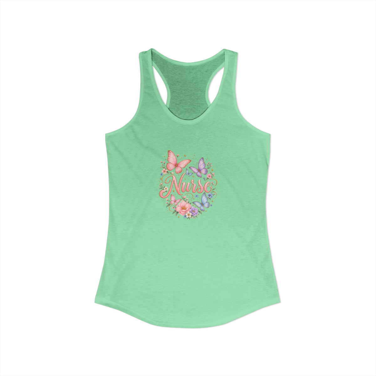 Butterfly Garden Nurse Women's Racerback Tank Top