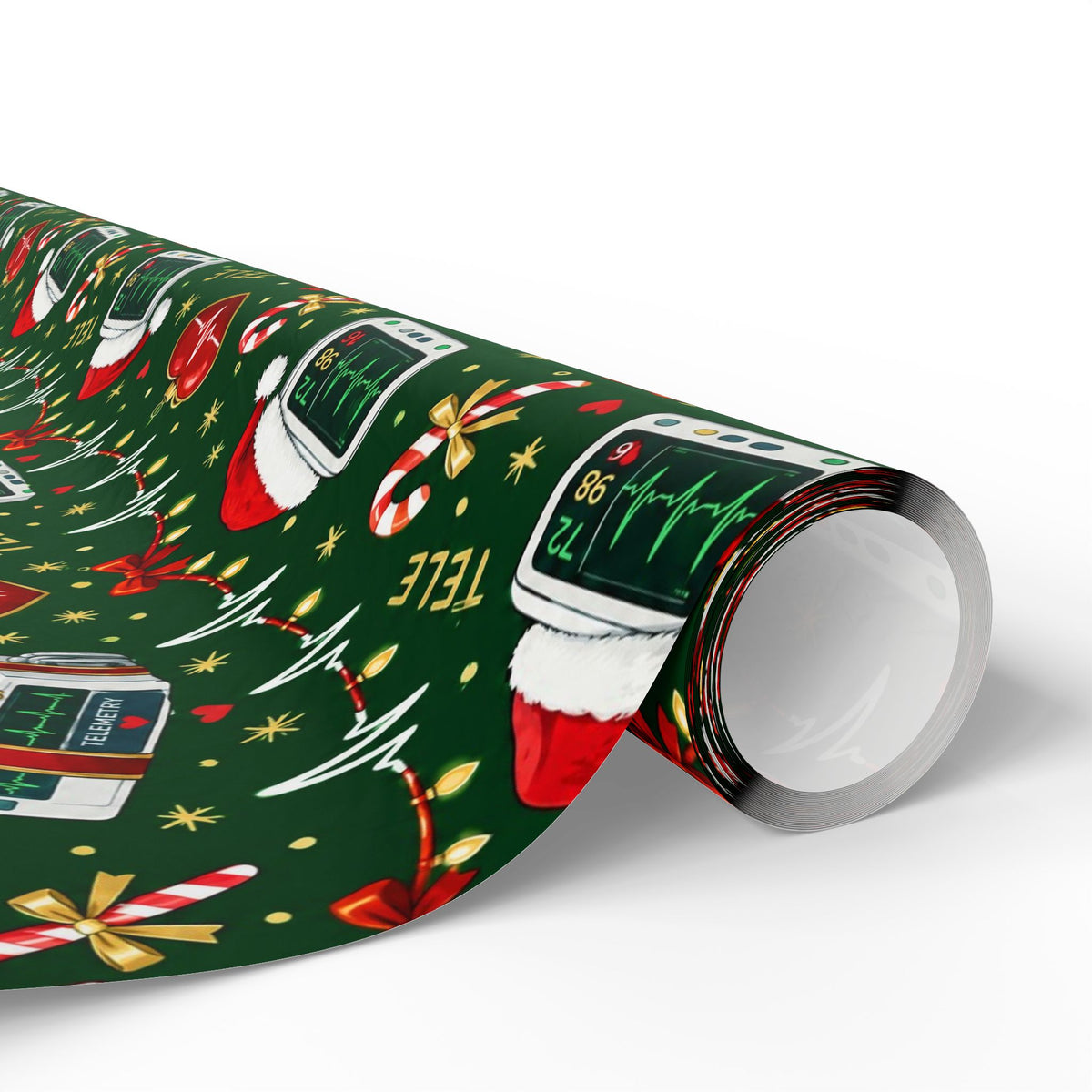 Telemetry Nurse Christmas Wrapping Paper