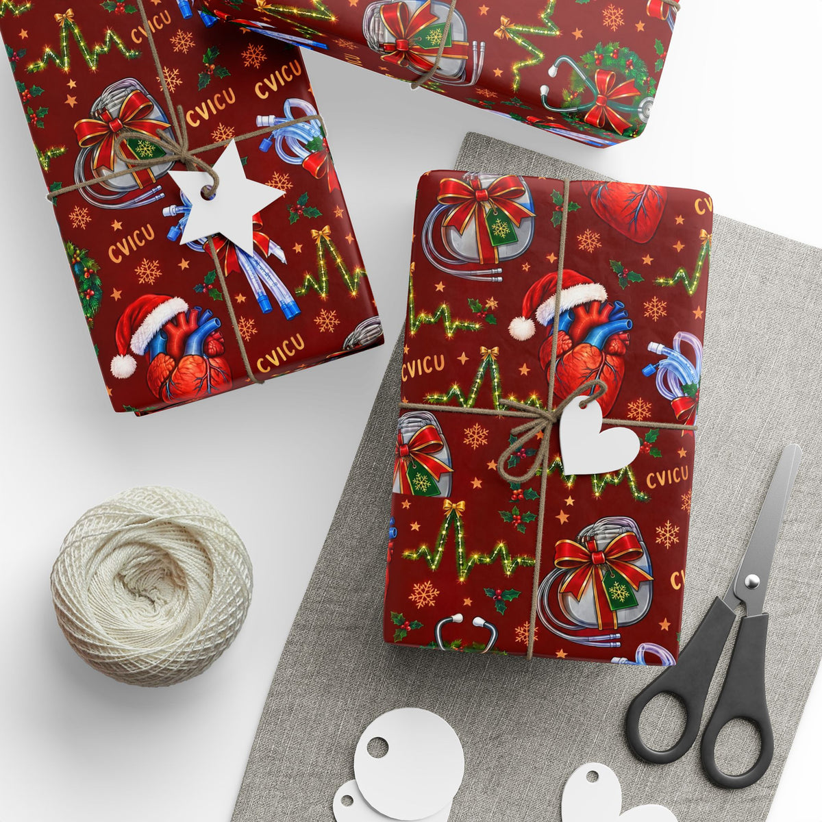 Cardiac ICU Nurse Christmas Wrapping Paper