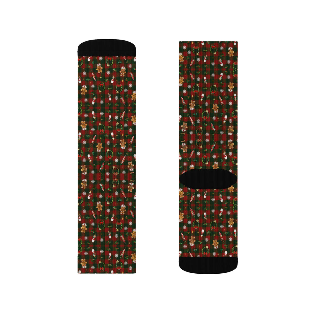 Christmas Plaid Nurse Socks
