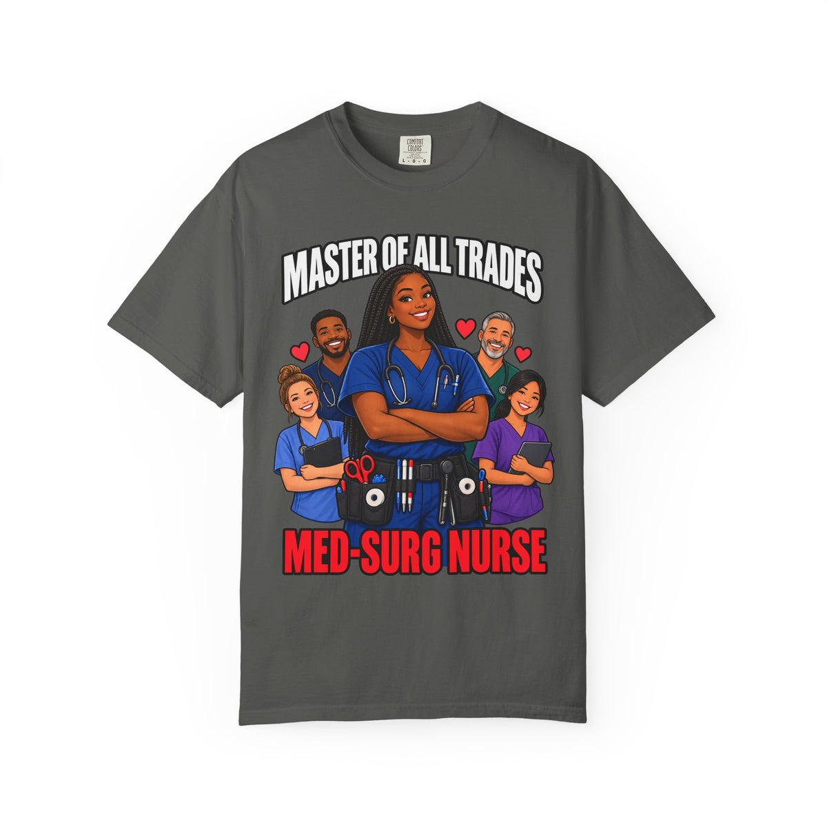 Master of All Trades Med Surg Women's Nurse Tee