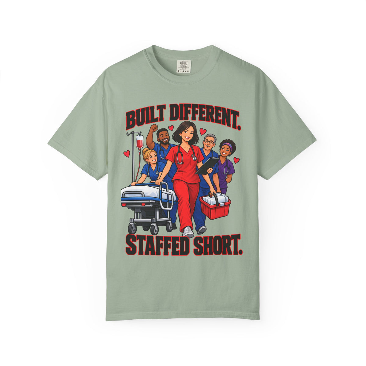 Built Different Staffed Short Women's Nurse Tee