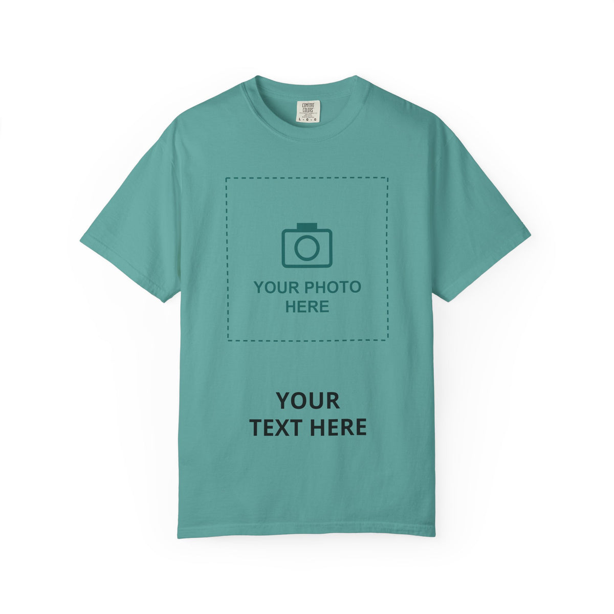 Design Your Own Custom Photo and Text Comfort Colors T-Shirt