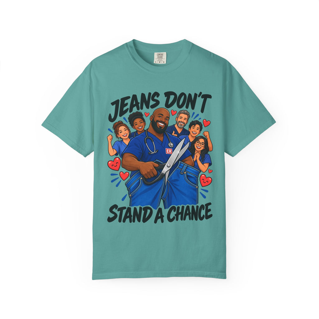 Jeans Don't Stand a Chance ER Nurse Tee (Bald & Bearded)