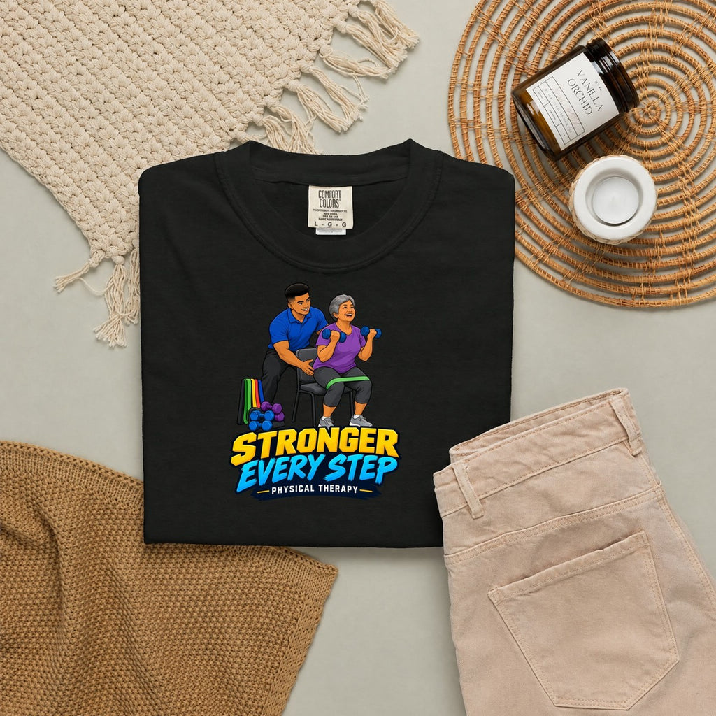 Stronger Every Step Male Physical Therapist Comfort Colors T-Shirt