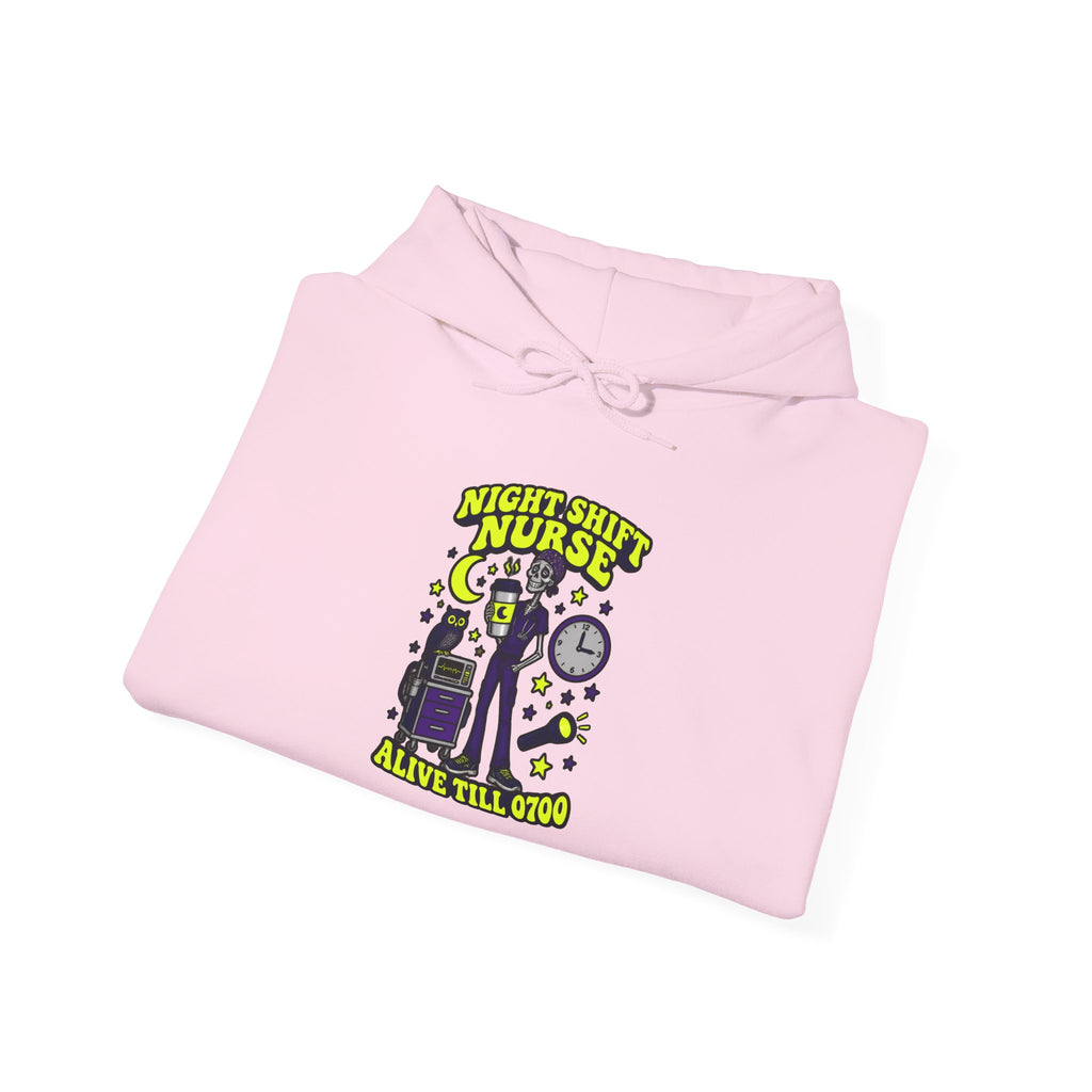Night Shift Nurse Alive Till 0700 Skinny Skeleton Hoodie