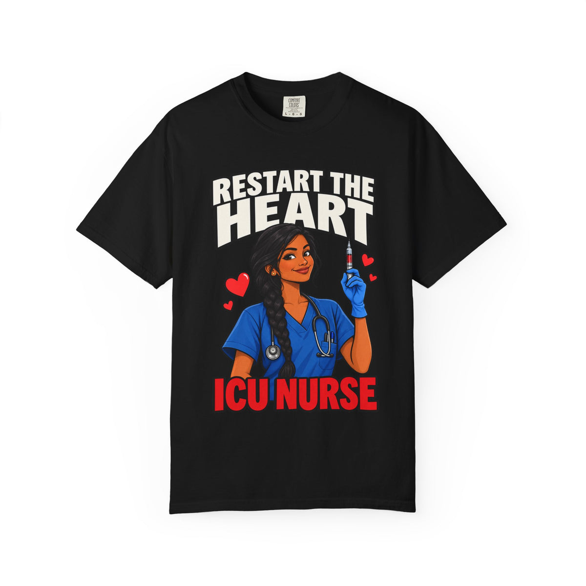 Restart the Heart ICU Nurse Tee (Long Braid)