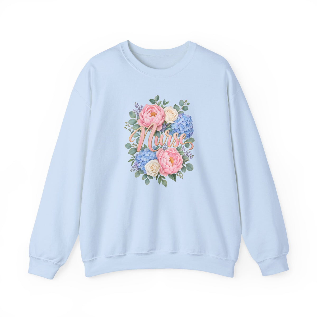 Peony and Hydrangea Nurse Crewneck Sweatshirt