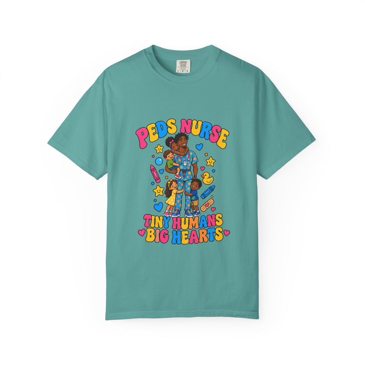 Peds Male Nurse Tiny Humans Big Hearts Tee