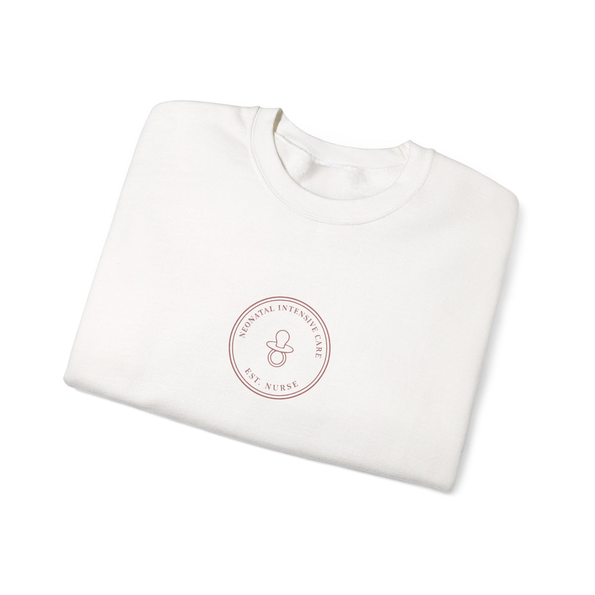 NICU Nurse Minimal Vintage Badge Neonatal Intensive Care Crewneck Sweatshirt