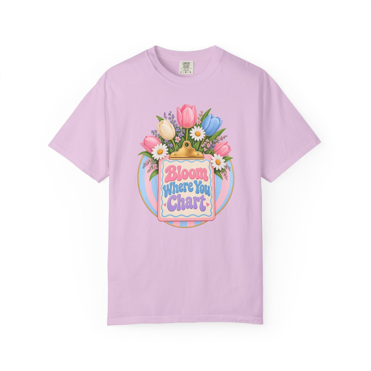 Bloom Where You Chart Nurse Tee