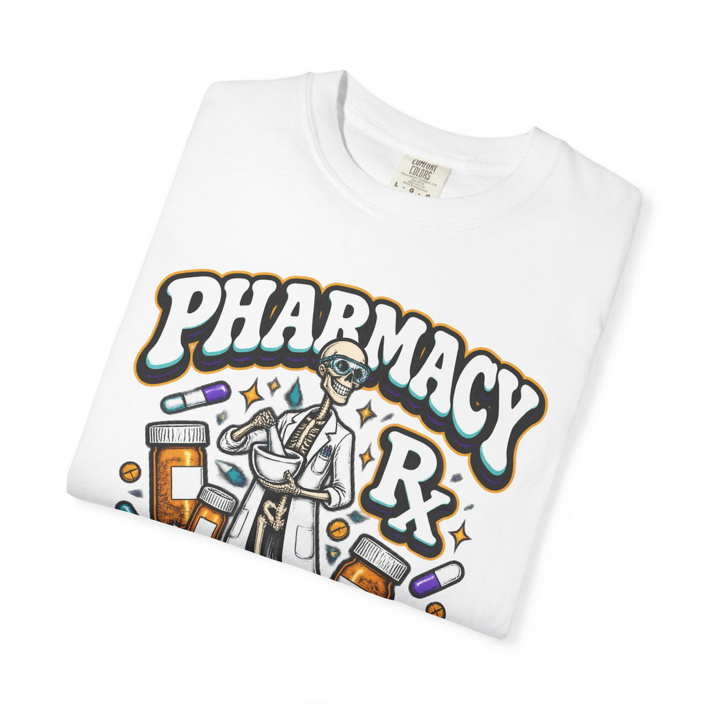 Pharmacy Skeleton Crew Skinny Skeleton Pharmacist Comfort Colors T-Shirt