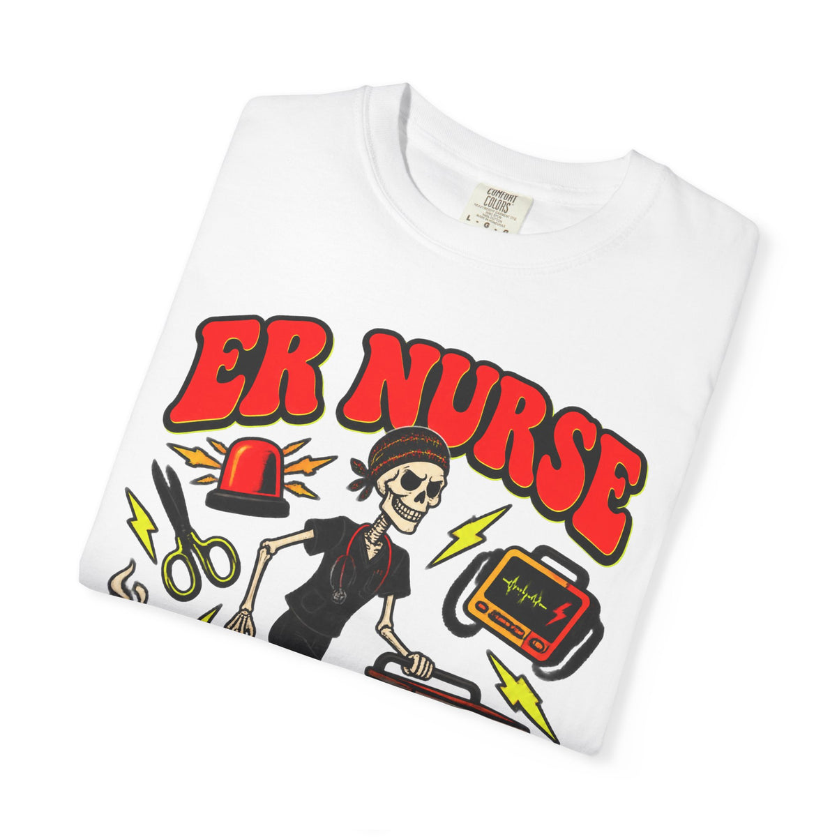 ER Nurse I've Seen Things Skinny Skeleton Comfort Colors T-Shirt
