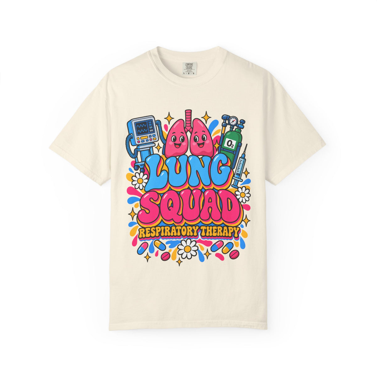 Lung Squad Respiratory Therapy Retro Comfort Colors T-Shirt