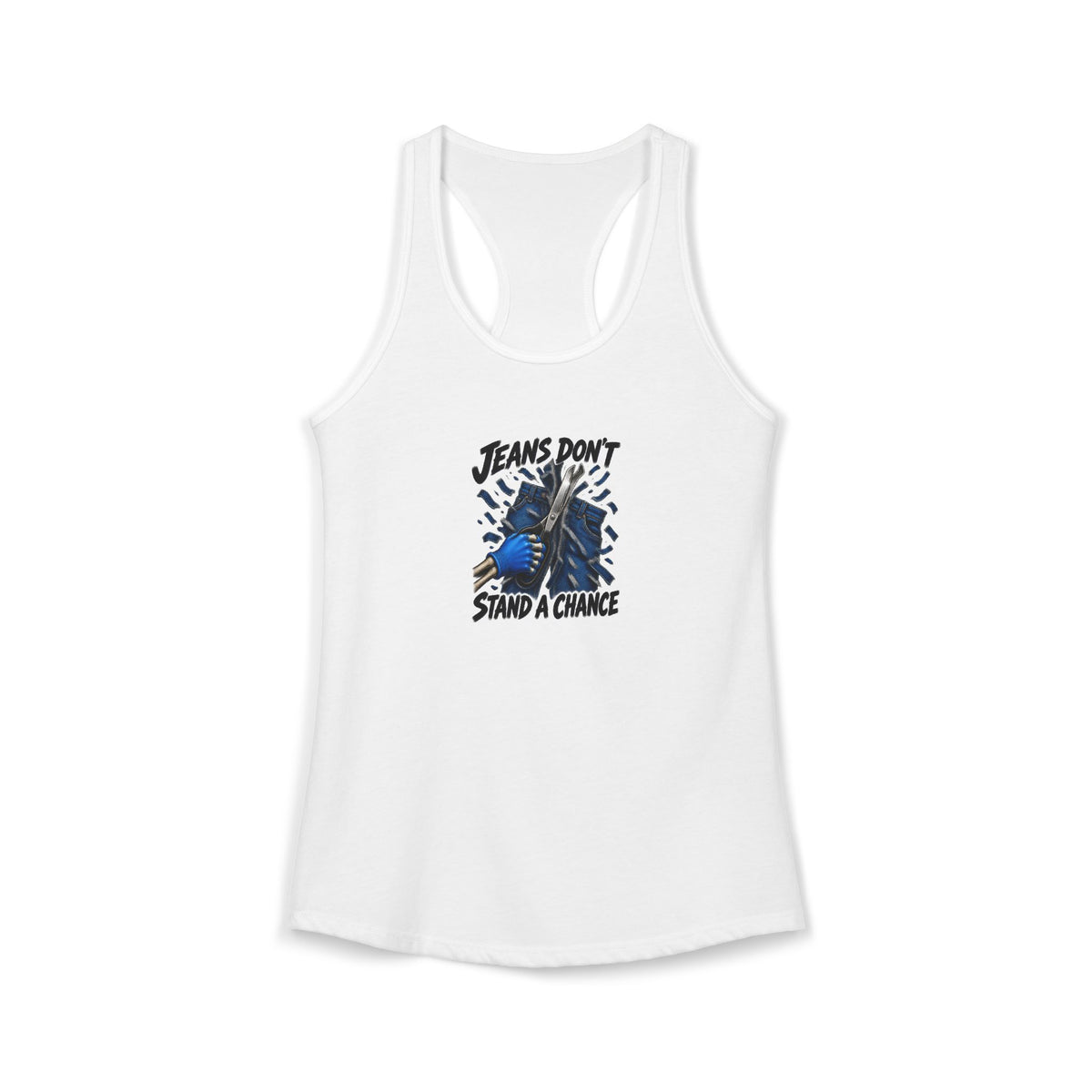 Jeans Don't Stand a Chance Skeleton ER Nurse Women's Racerback Tank Top