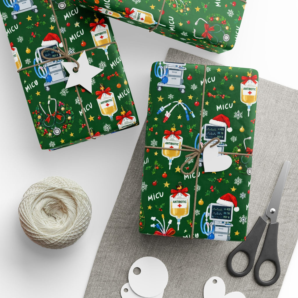 Medical ICU Nurse Christmas Wrapping Paper