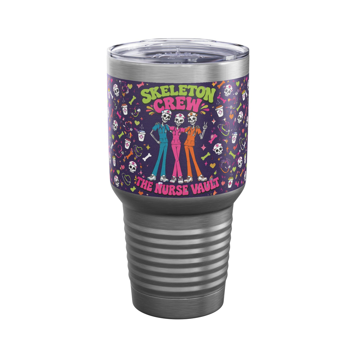 Skeleton Crew Skinny Skeleton Nurses 30oz Tundra Tumbler