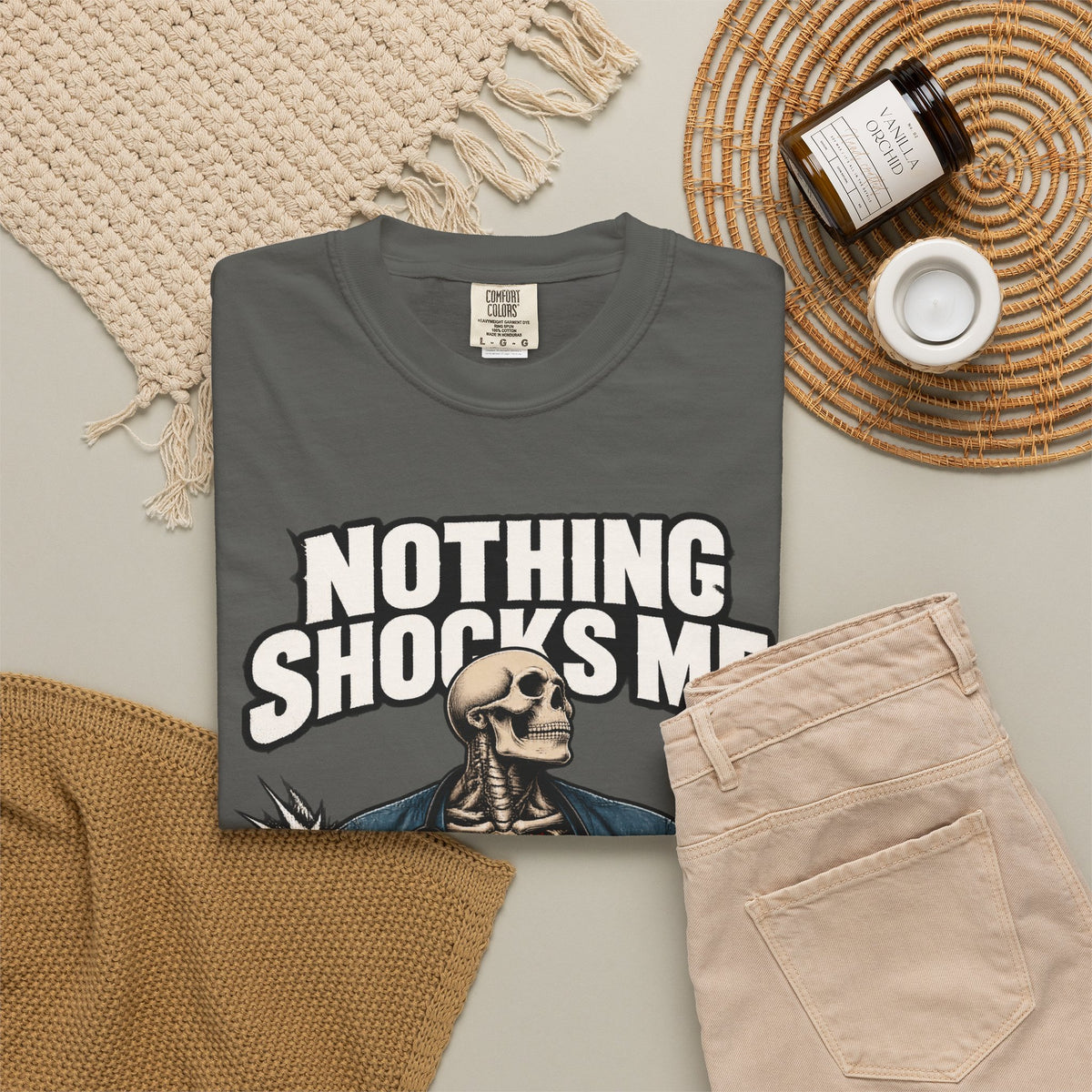 Nothing Shocks Me Skeleton ER Nurse Comfort Colors T-Shirt