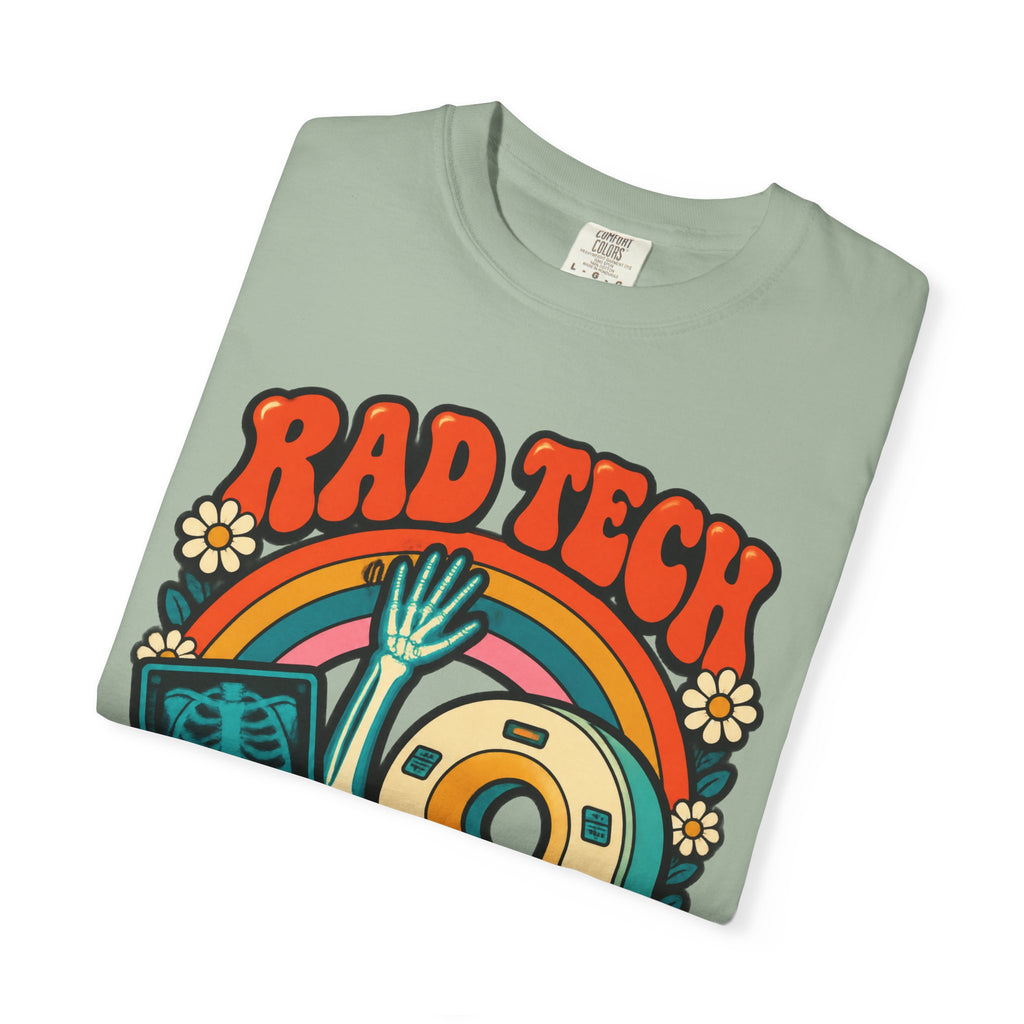 Rad Tech Radiologic Technologist Retro Rainbow Comfort Colors T-Shirt