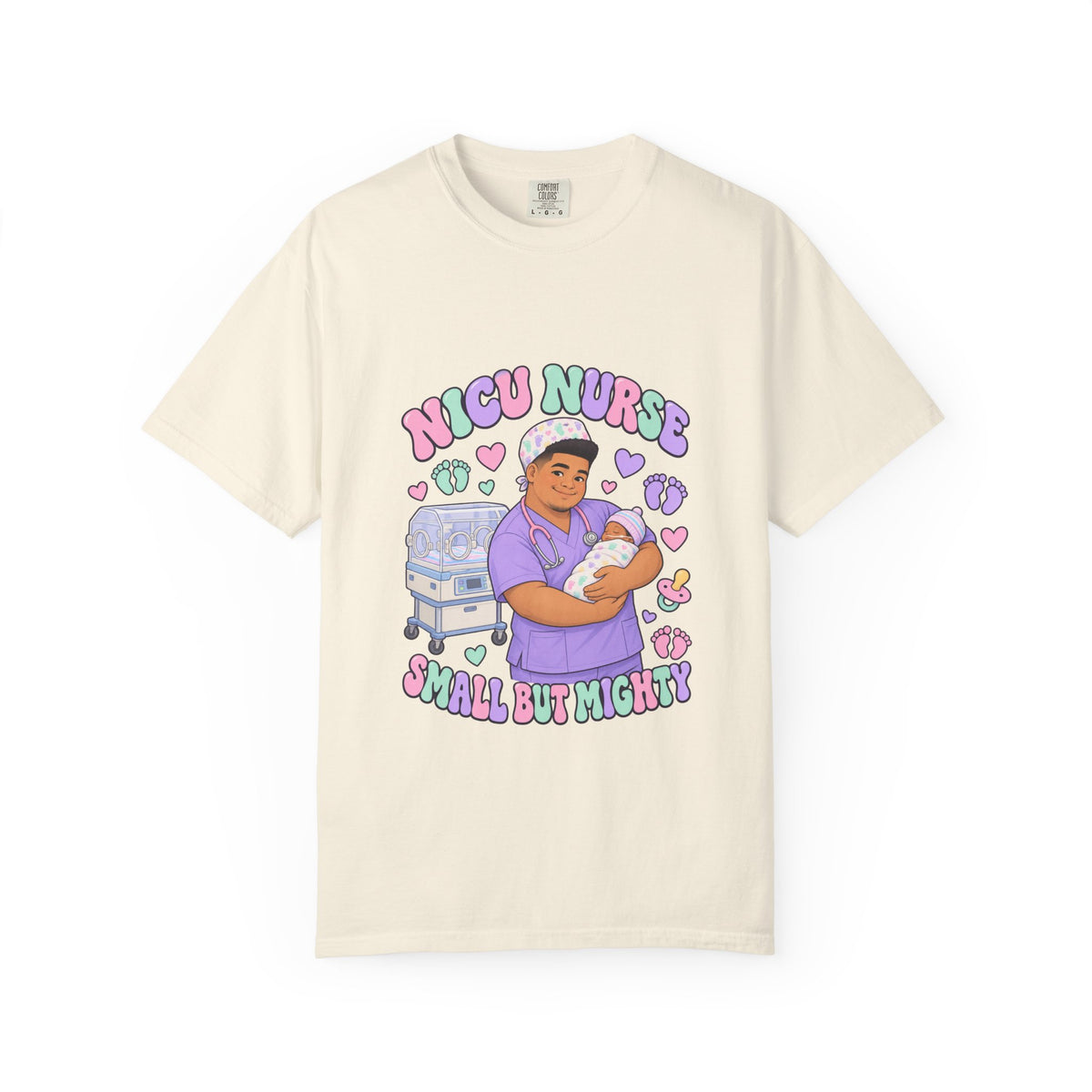 NICU Male Nurse Small But Mighty Tee