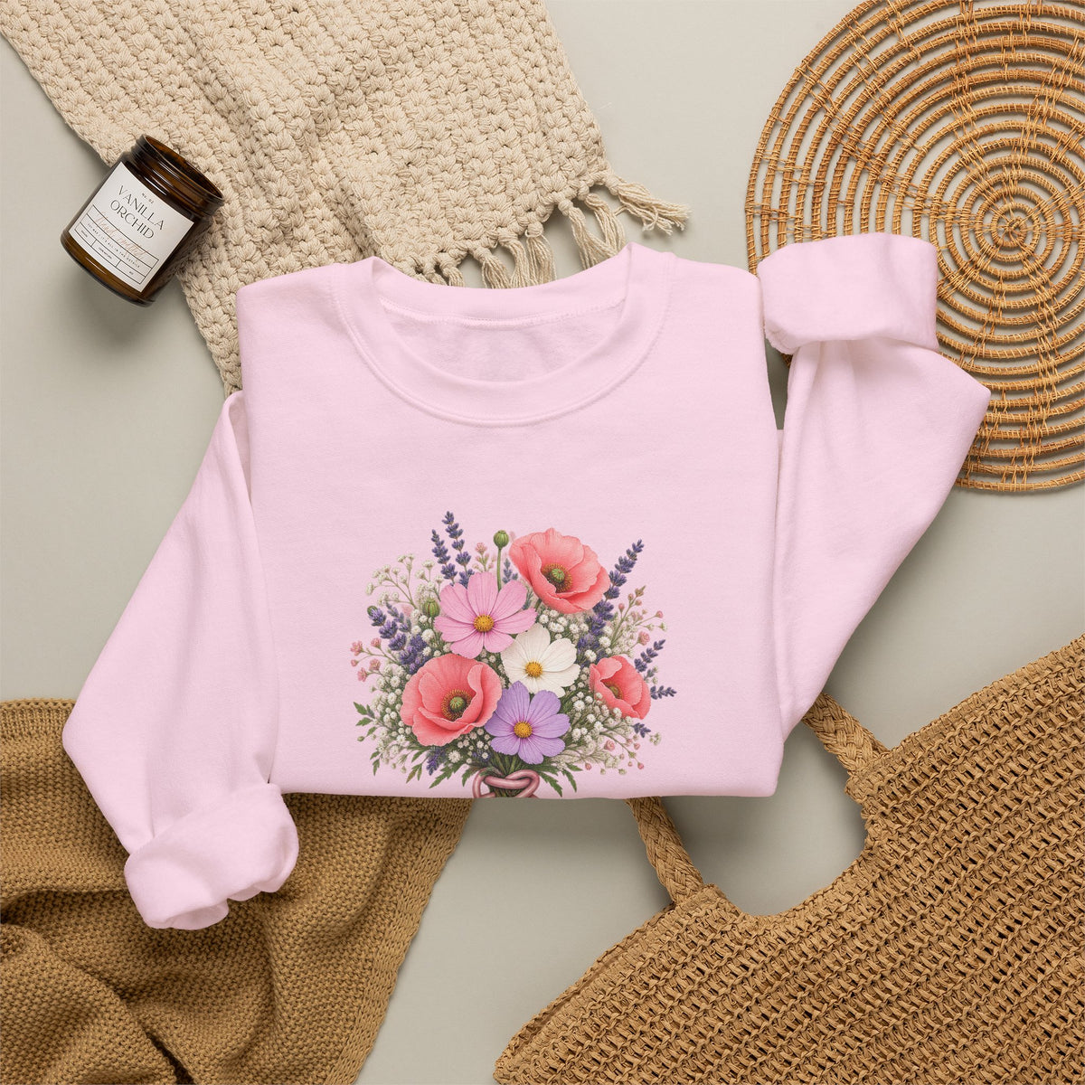 Wildflower Stethoscope RN Crewneck Sweatshirt