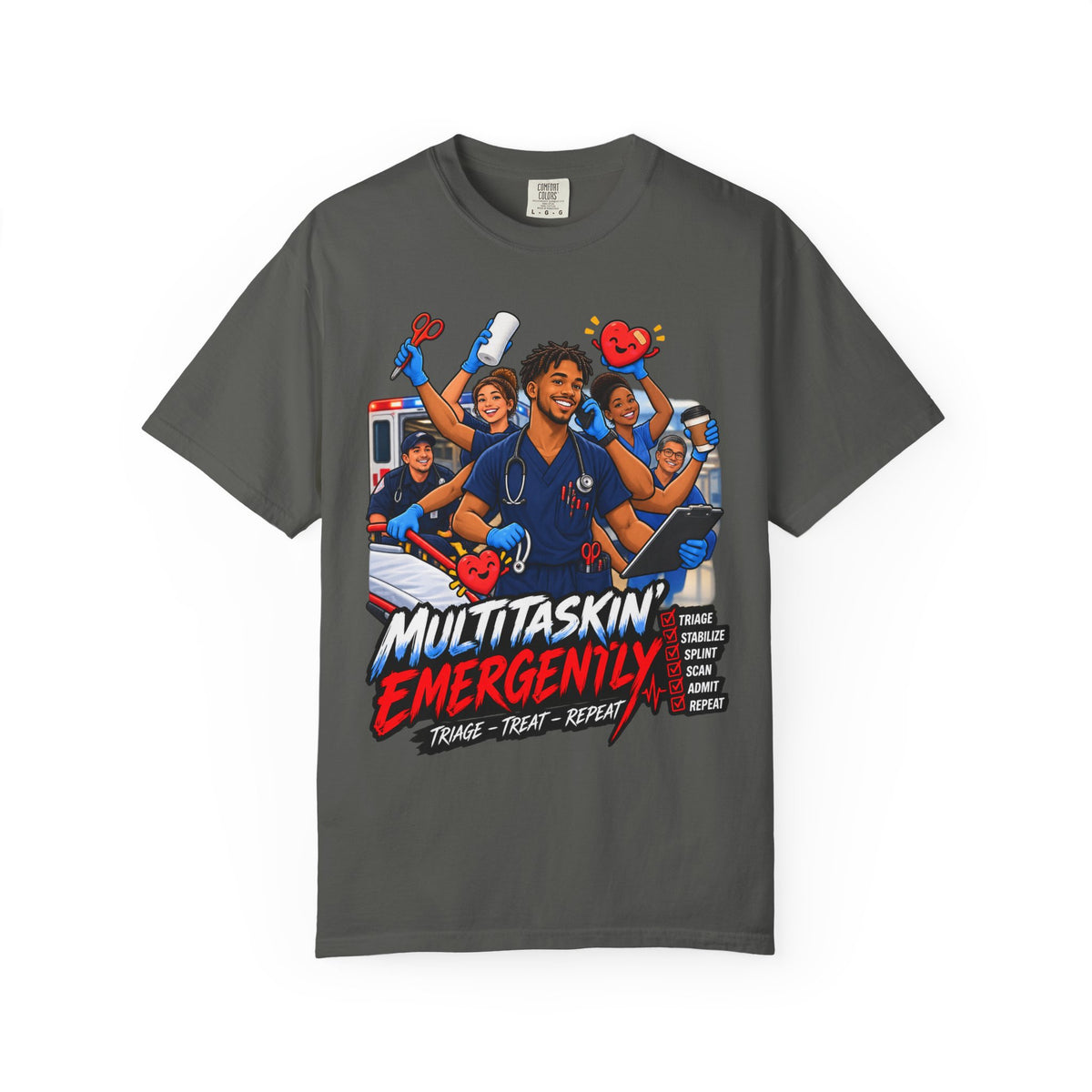 Multitaskin' Emergently ER Nurse Tee (Twists)