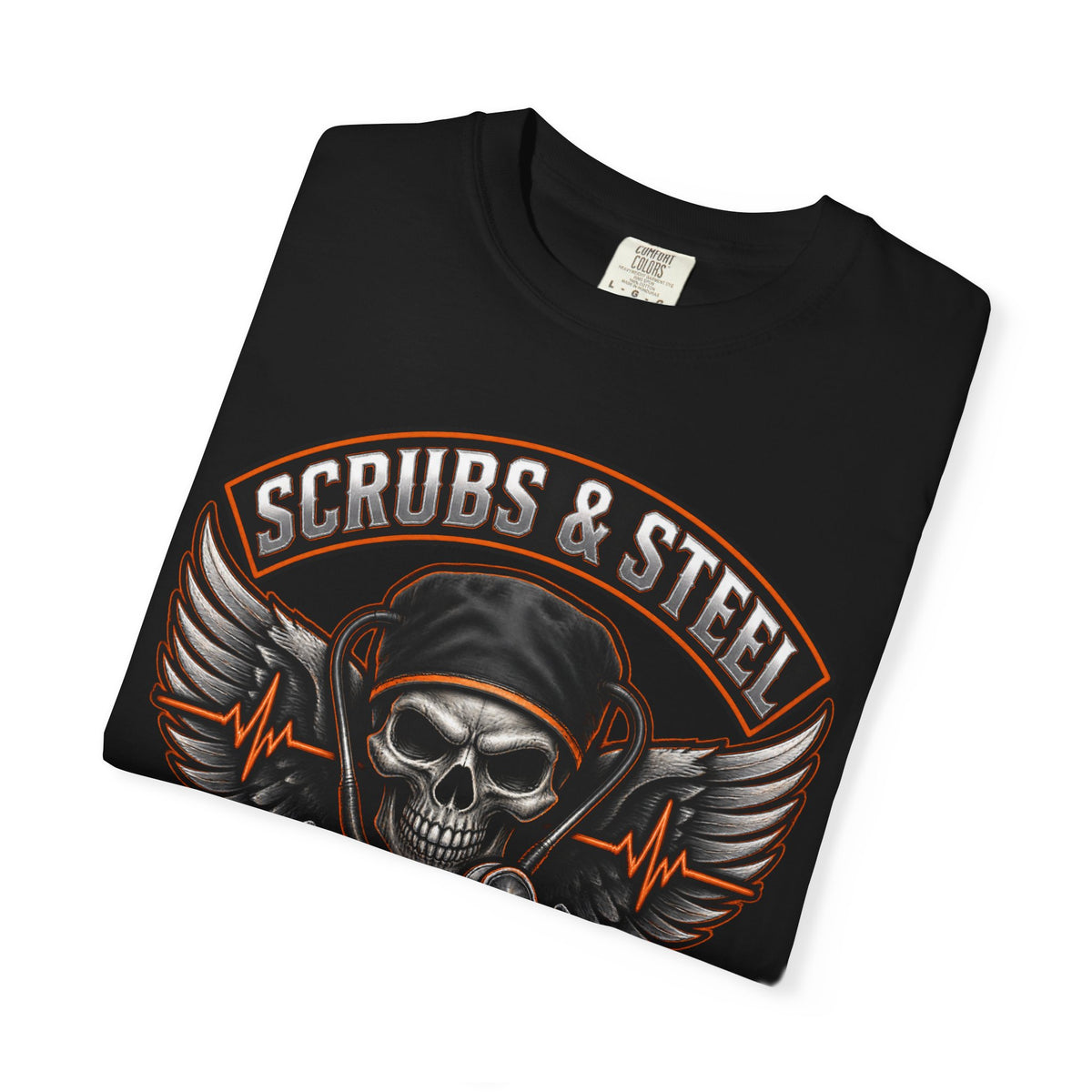 Scrubs and Steel Murse Crew Skeleton Nurse Comfort Colors T-Shirt