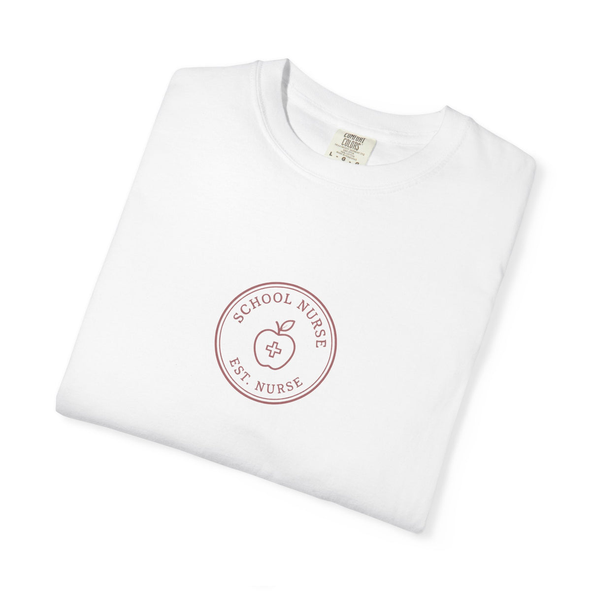 School Nurse Minimal Vintage Badge Comfort Colors T-Shirt