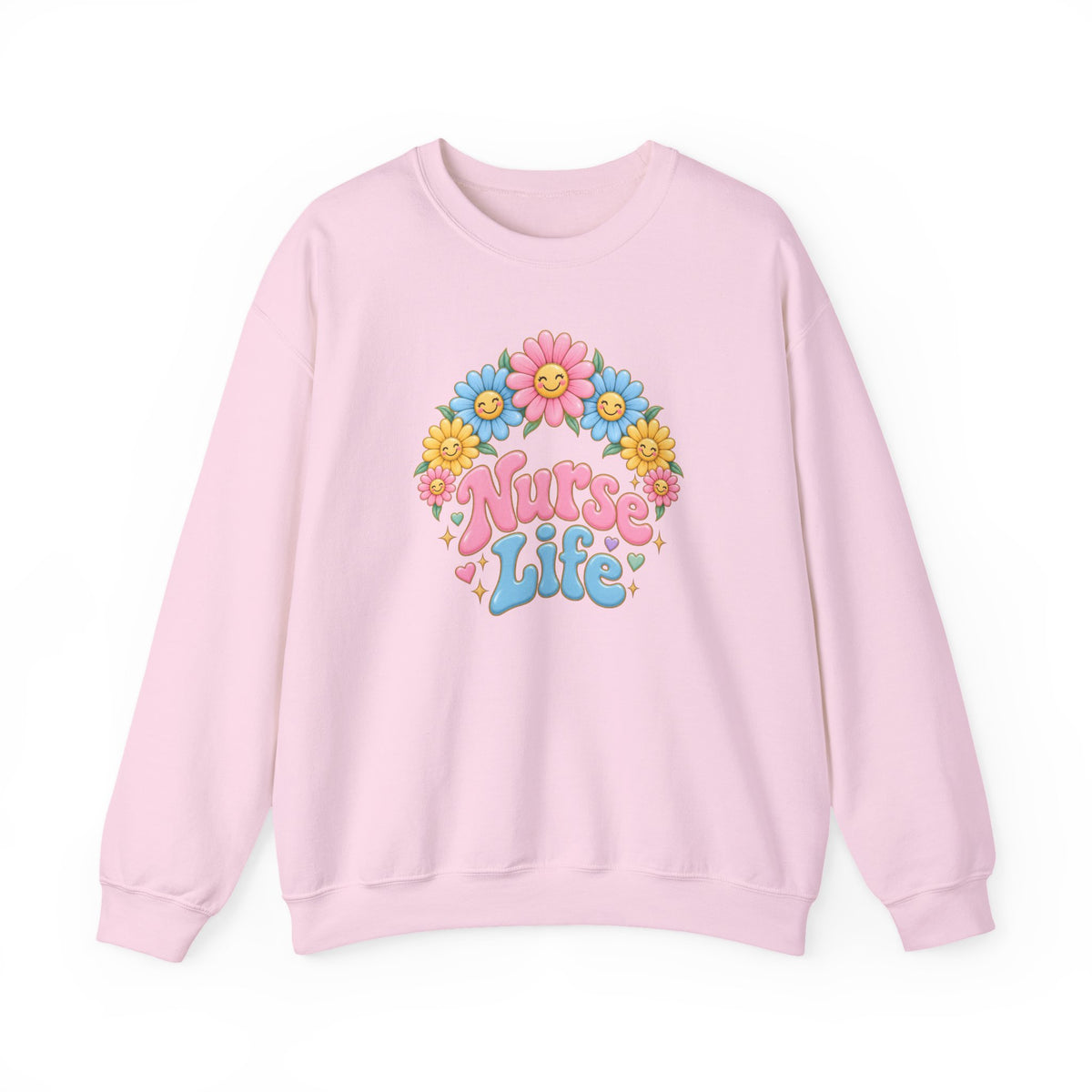 Nurse Life Daisies Crewneck Sweatshirt