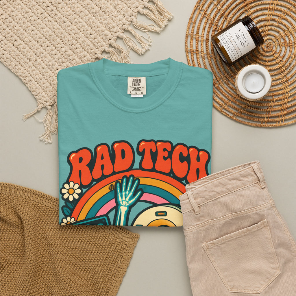 Rad Tech Radiologic Technologist Retro Rainbow Comfort Colors T-Shirt