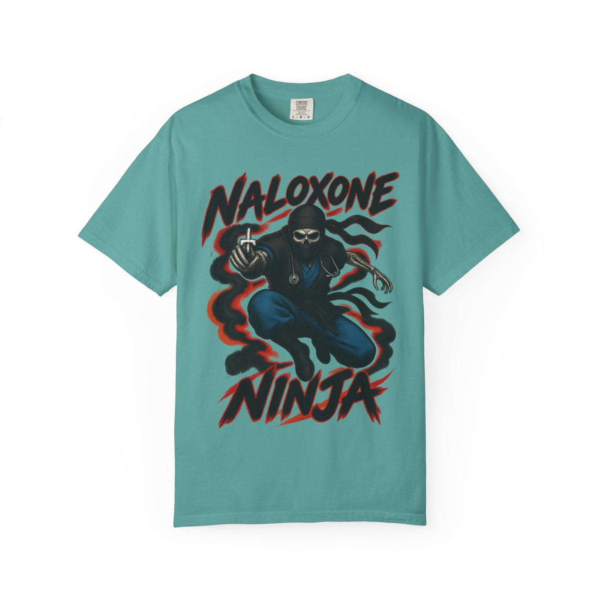 Naloxone Ninja Skeleton ER Nurse Tee