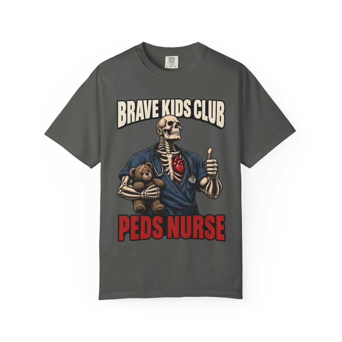 Brave Kids Club Skeleton Peds Nurse Comfort Colors T-Shirt