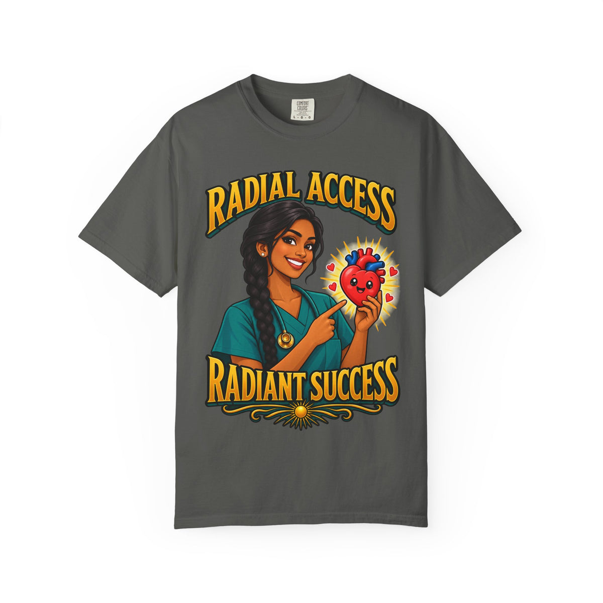 Radial Access Radiant Success Cardiac Nurse Tee (Long Braid)