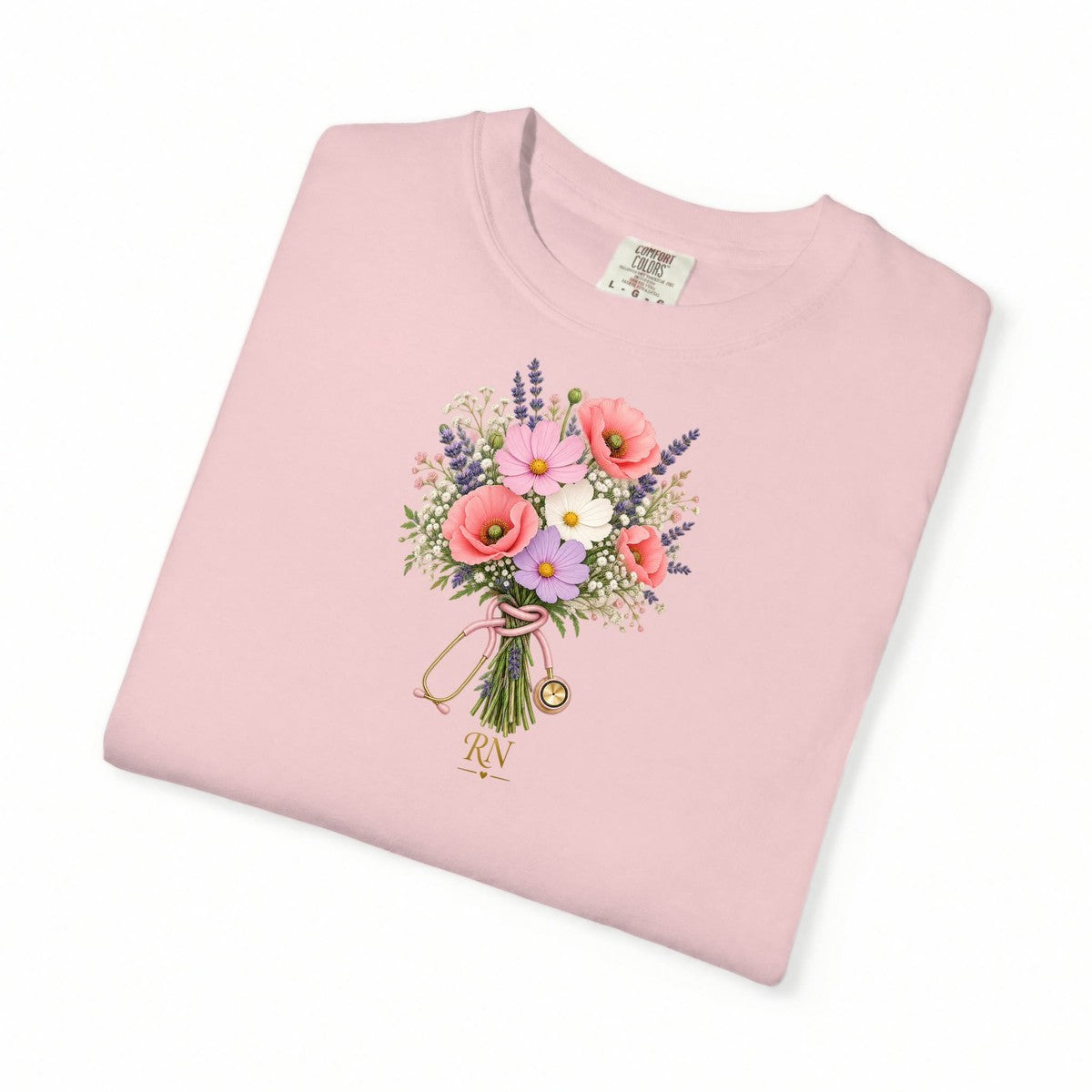 Wildflower Stethoscope RN Tee