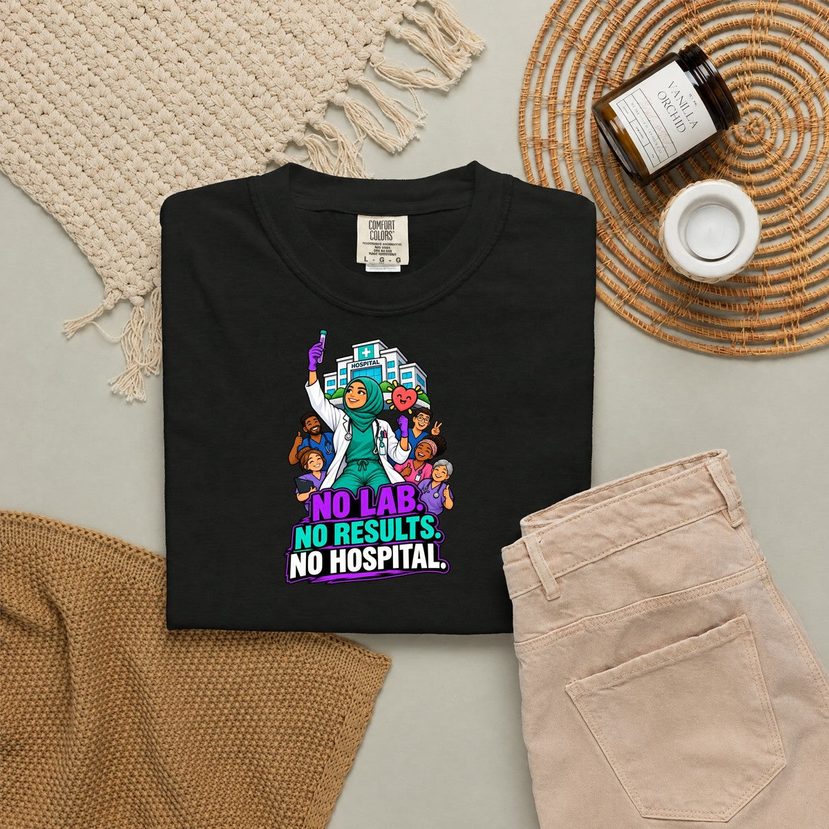 No Lab No Results No Hospital Lab Tech Tee