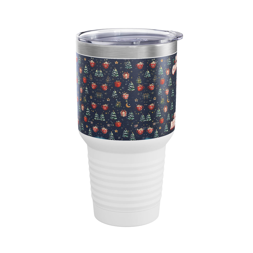 Merry Christmas From the Night Shift Skeleton Nurse 30oz Tundra Tumbler