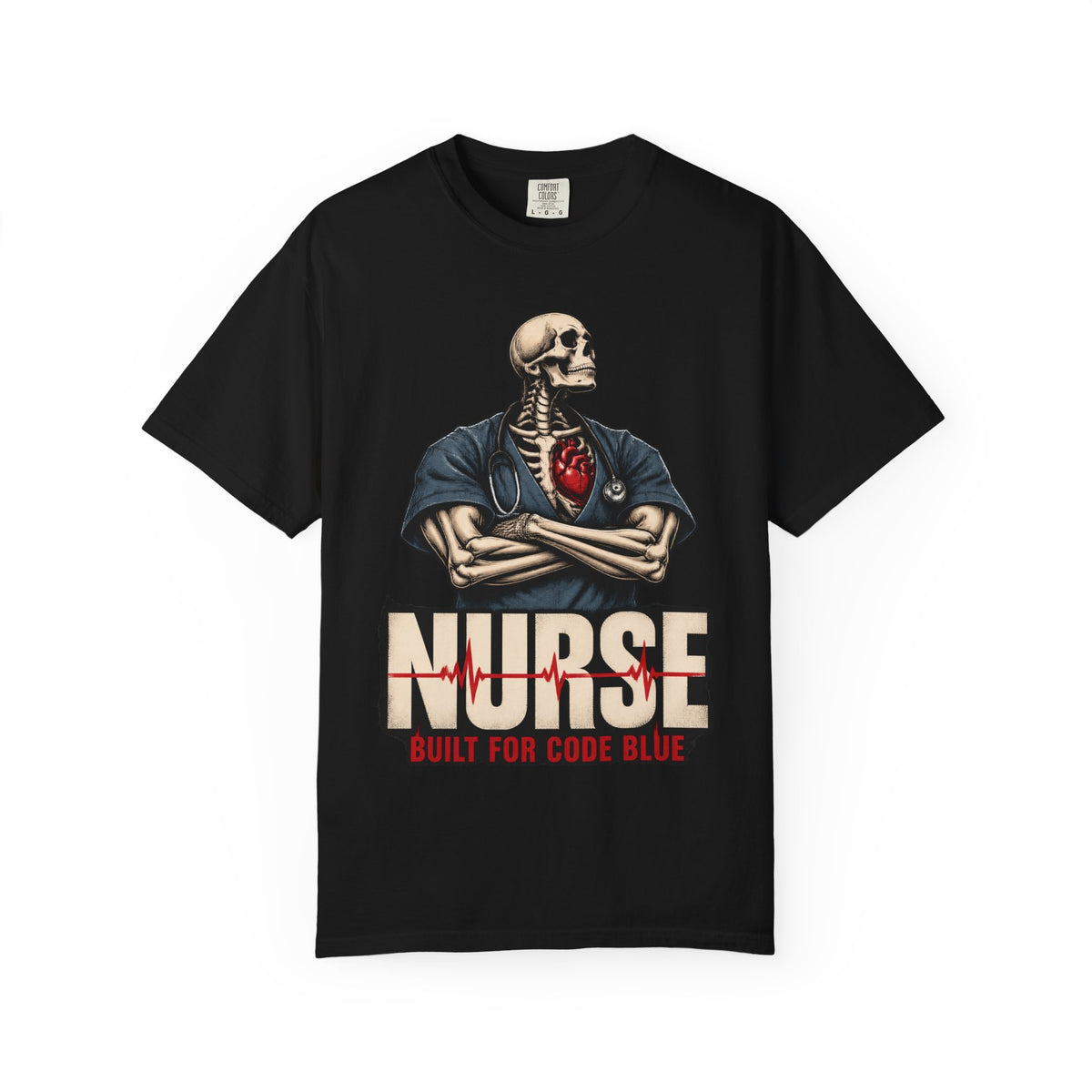 Nurse Built for Code Blue Male Skeleton Nurse Comfort Colors T-Shirt