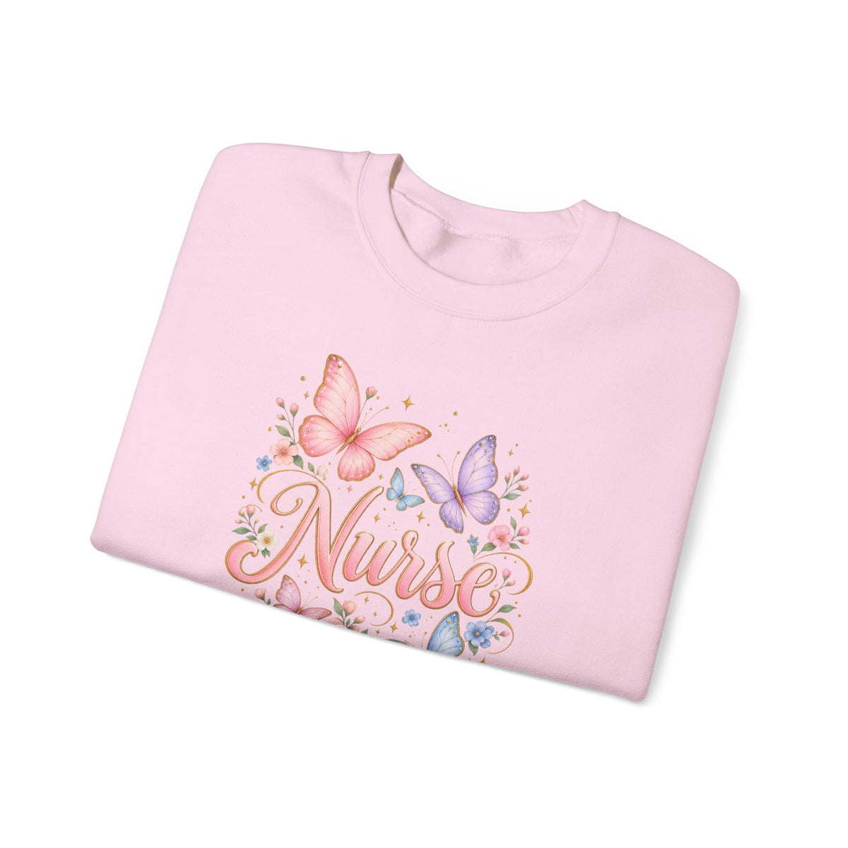 Butterfly Garden Nurse Crewneck Sweatshirt