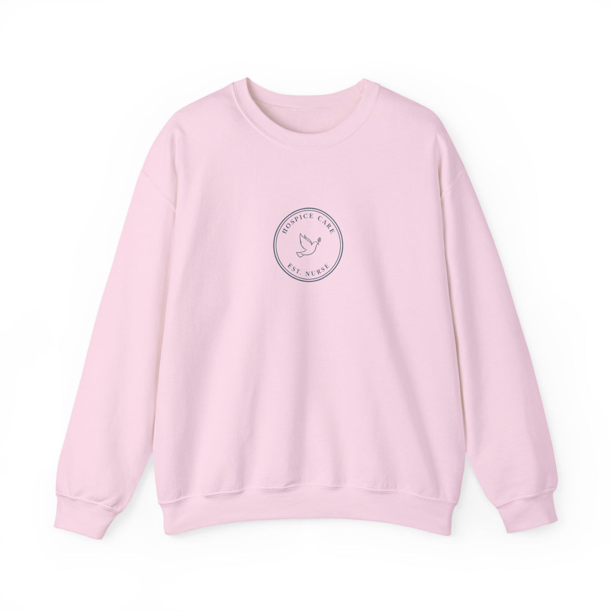 Hospice Nurse Minimal Vintage Badge Hospice Care Crewneck Sweatshirt