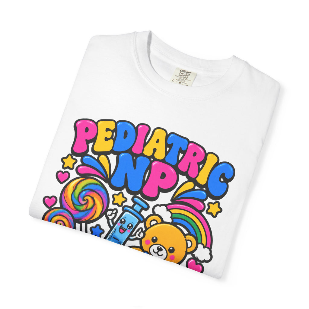 Pediatric NP Stickers and Shots Nurse Practitioner Comfort Colors T-Shirt