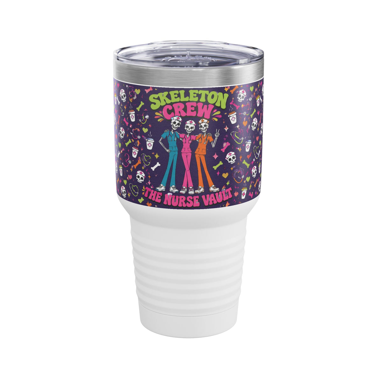 Skeleton Crew Skinny Skeleton Nurses 30oz Tundra Tumbler