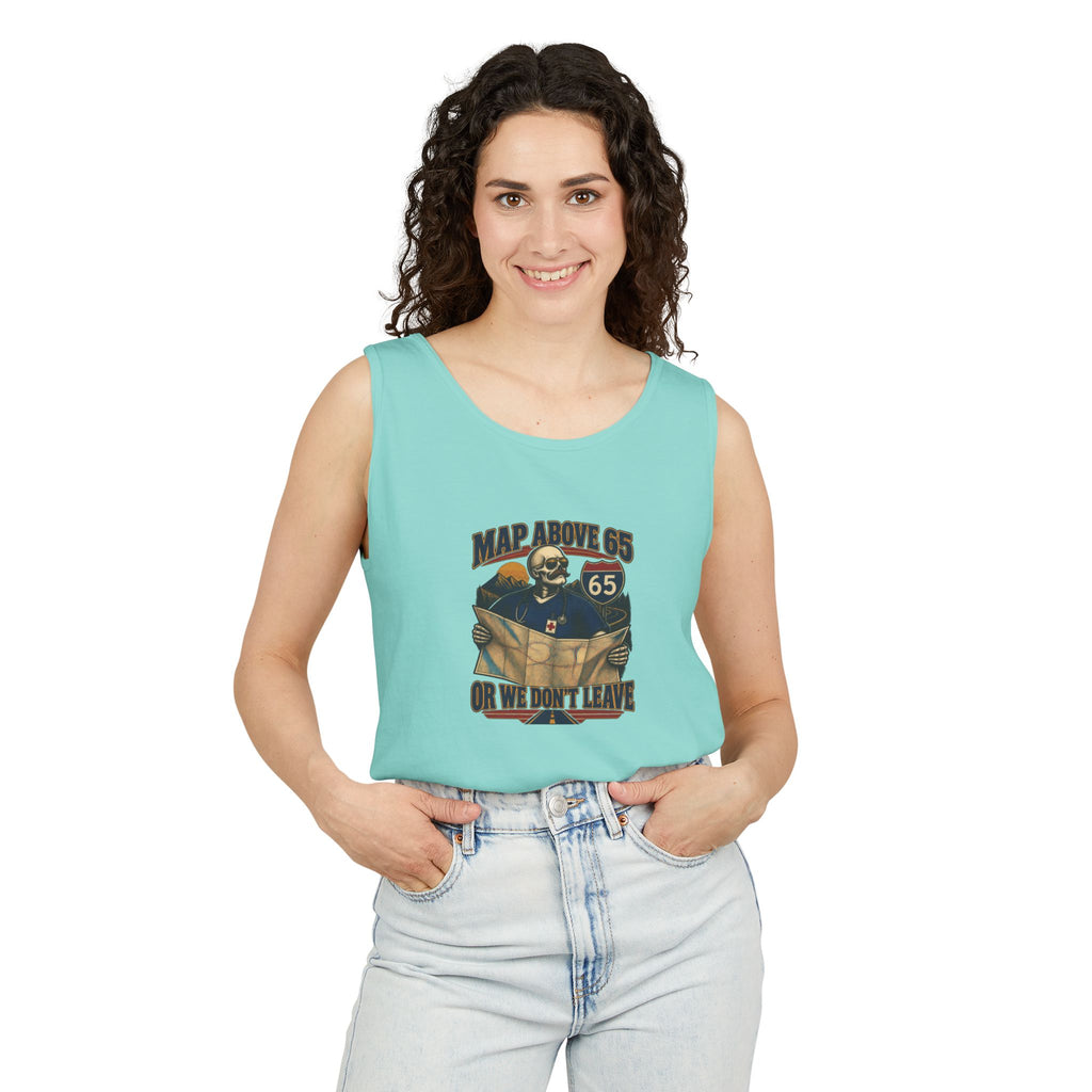 MAP Above 65 or We Don't Leave Skeleton ICU Nurse Comfort Colors Tank Top