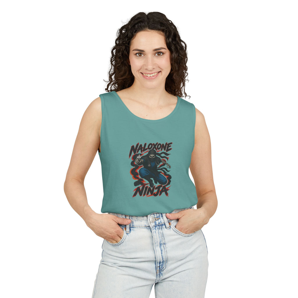Naloxone Ninja Skeleton ER Nurse Comfort Colors Tank Top