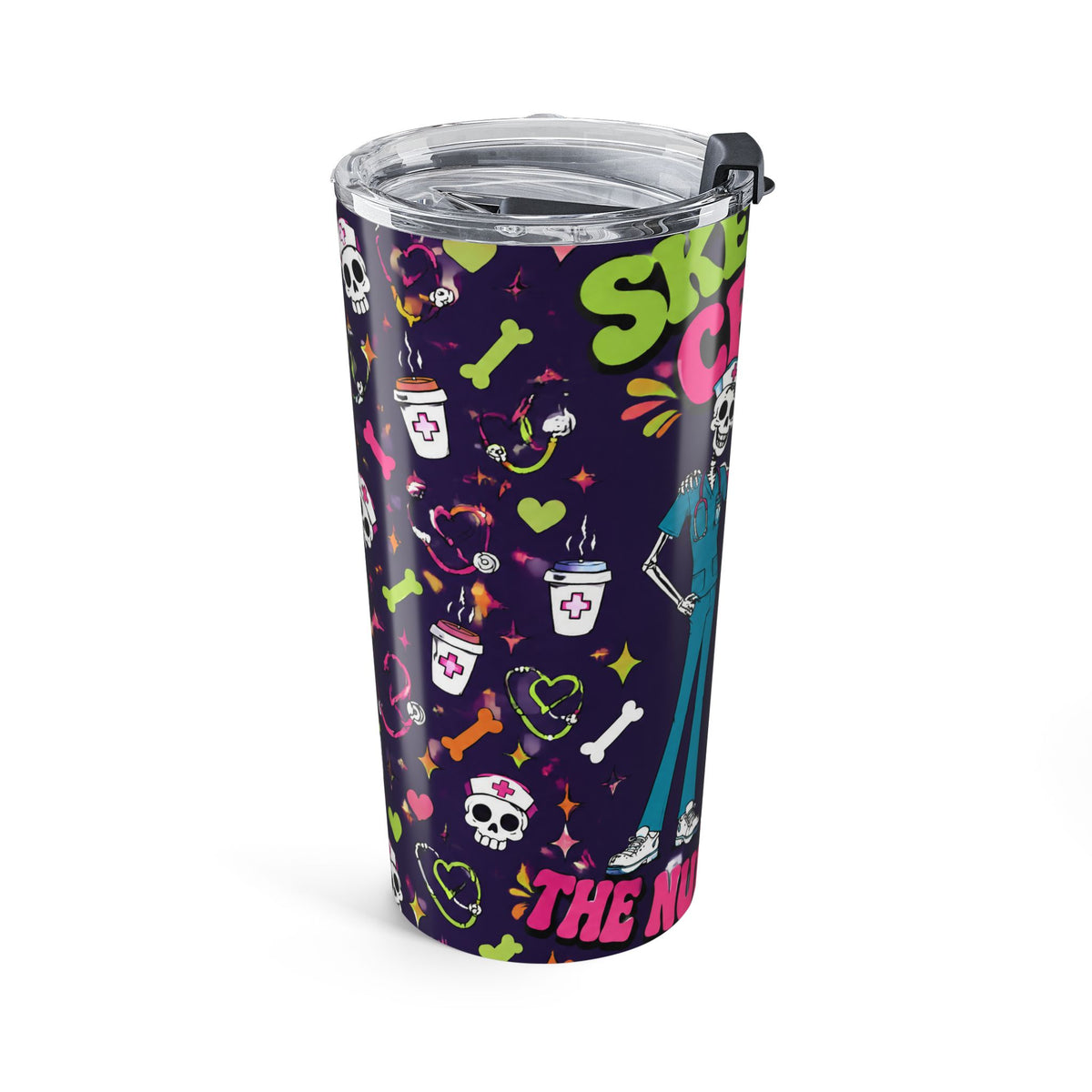 Skeleton Crew Skinny Skeleton Nurses 20oz Skinny Tumbler