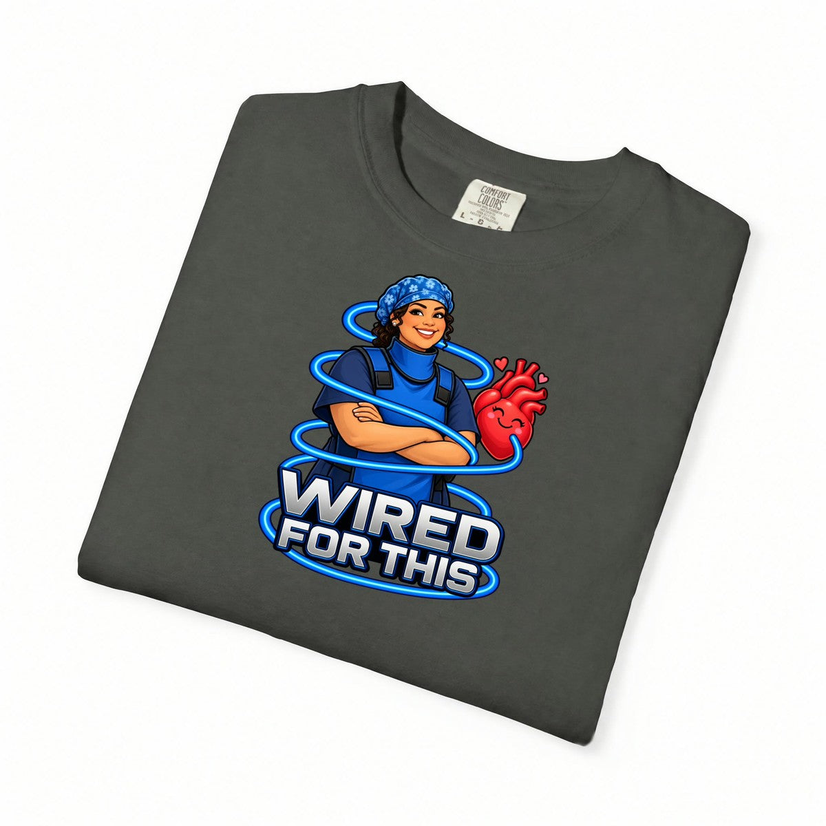 Wired for This Cath Lab Cardiac Women's Nurse Tee