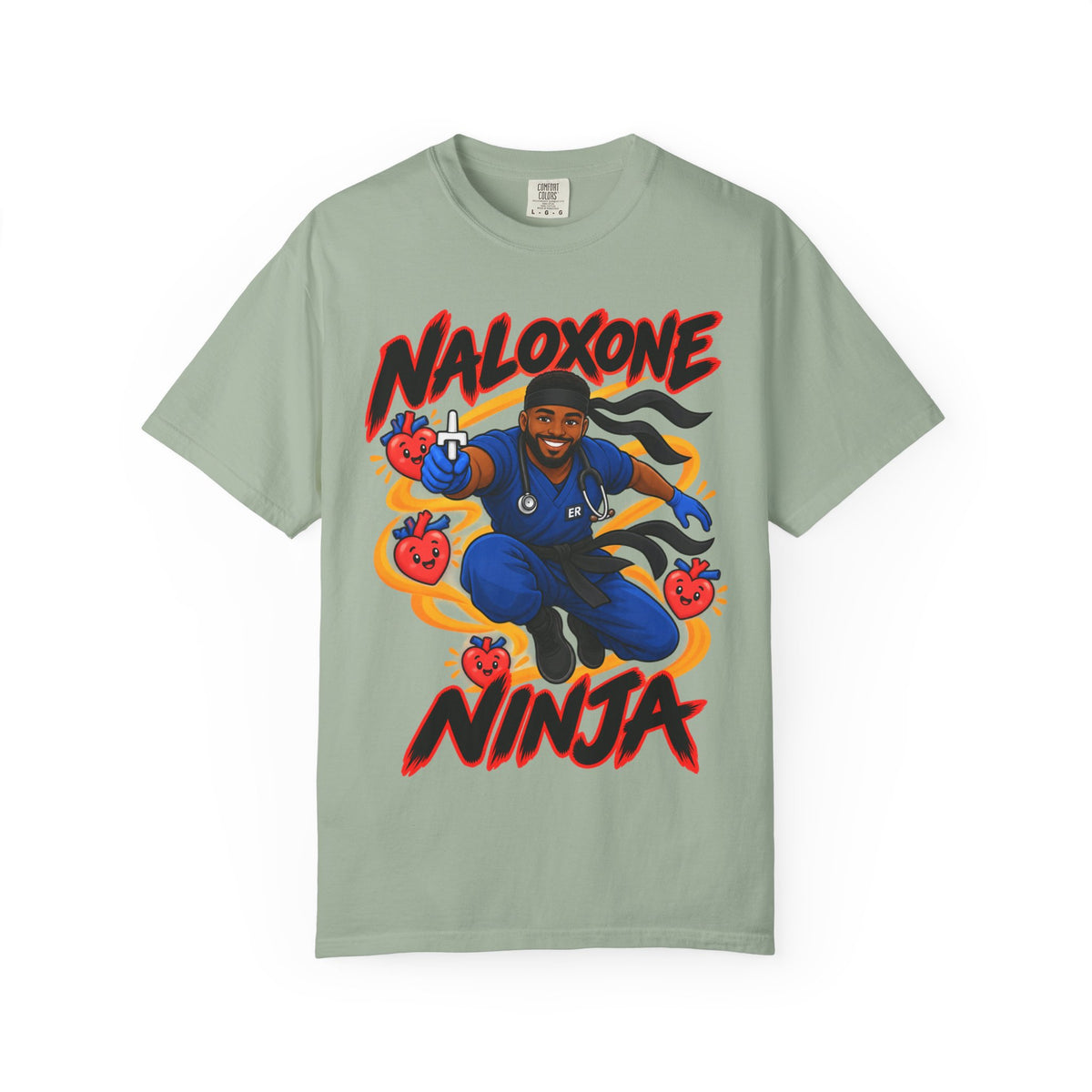 Naloxone Ninja ER Male Nurse Tee