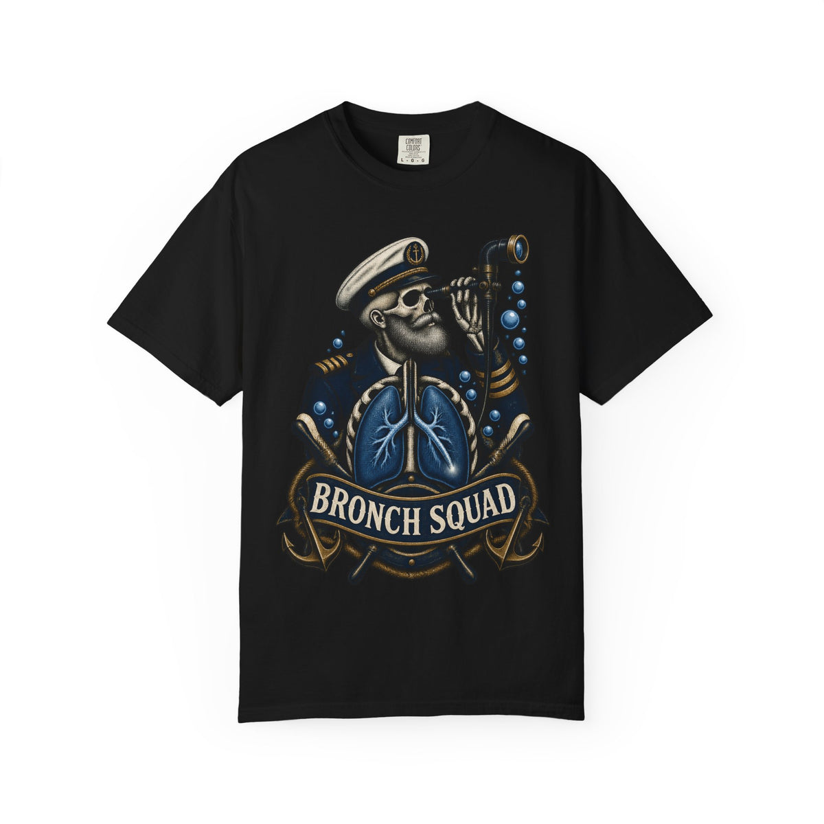 Bronch Squad Skeleton Respiratory Therapist Comfort Colors T-Shirt