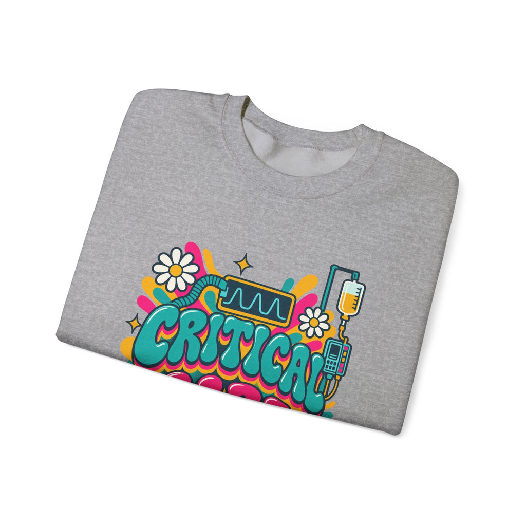 Critical Care Titrate Ventilate Repeat ICU Nurse Crewneck Sweatshirt