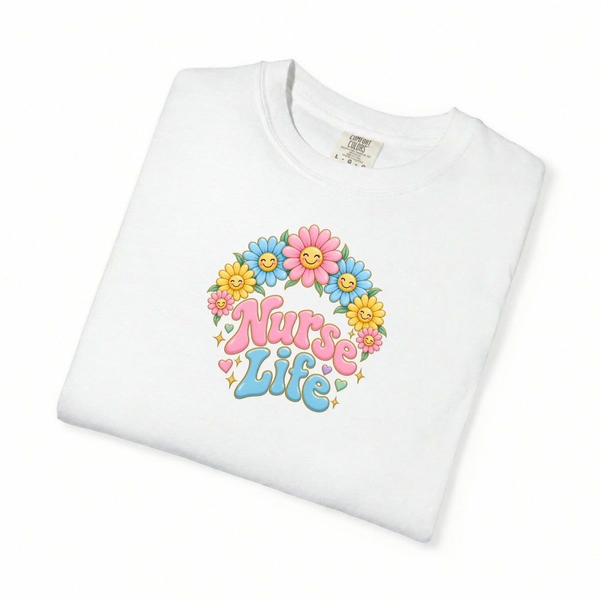 Nurse Life Daisies Tee