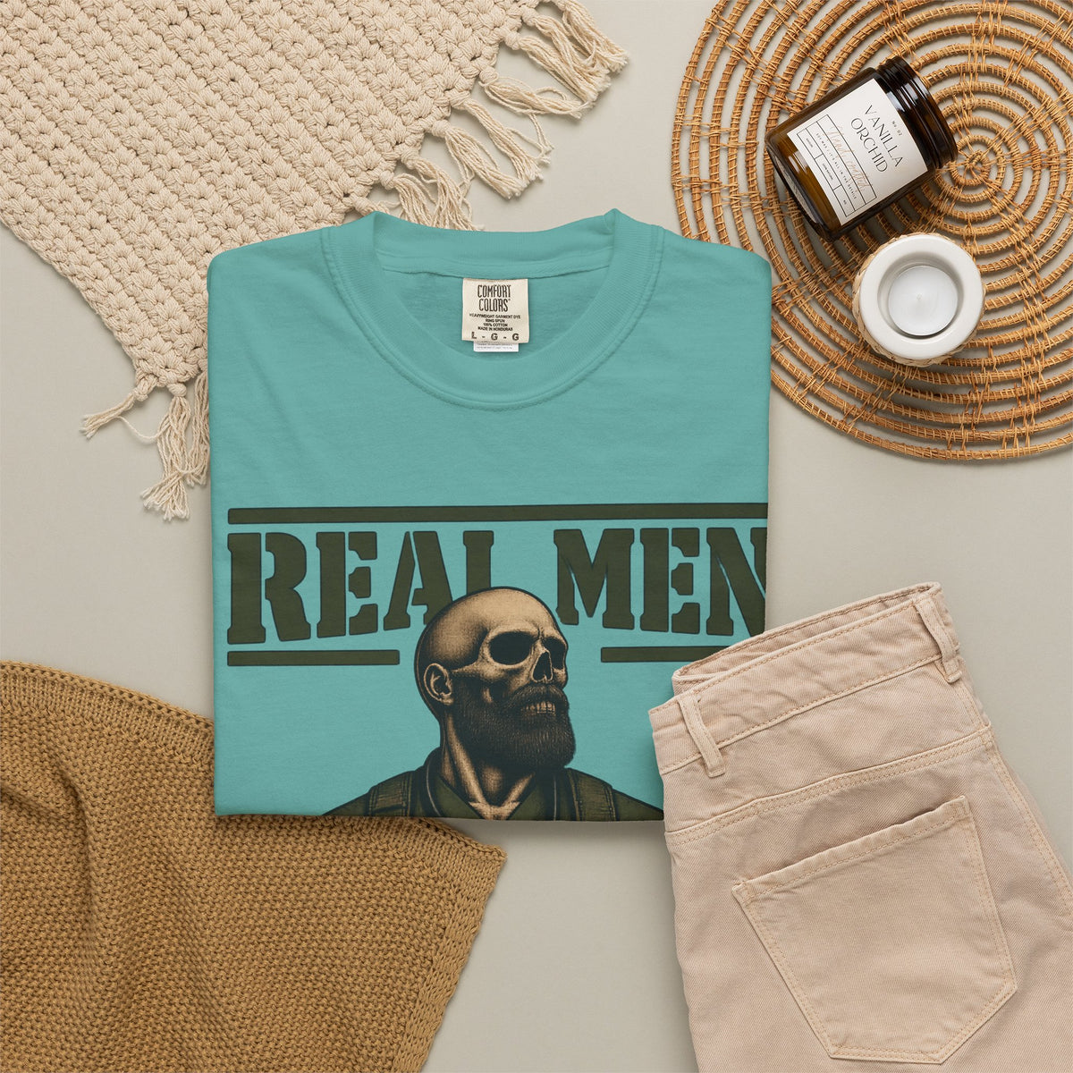 Real Men Wear Scrubs Murse Skeleton Nurse Comfort Colors T-Shirt
